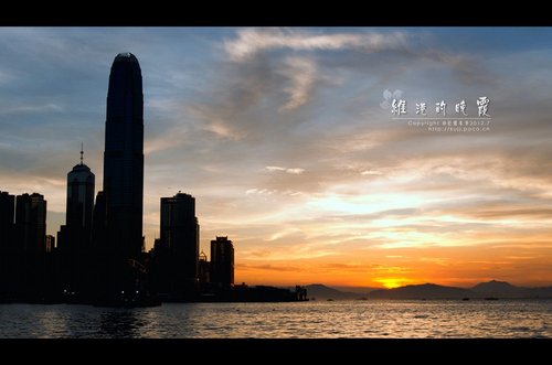 维港的晚霞--如电影般画面