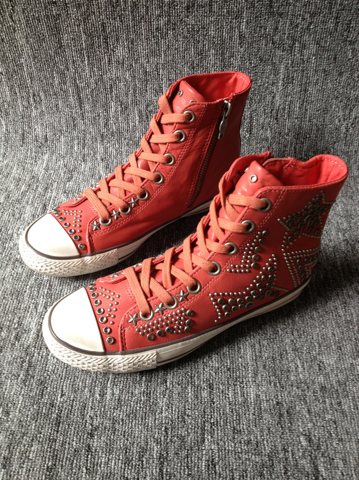 里维拉~欧美大牌外贸原单真皮女鞋 ASH系带铆