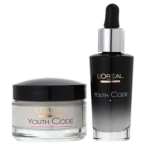 欧莱雅青春密码精华肌底液套装 小黑瓶+日霜 机场免税店正品包邮 - 淘香港