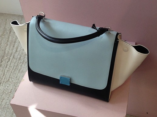 香港正品 代购 Celine trapeze 秋千包 蓝黑白三
