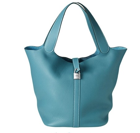 香港代购 Hermes爱马仕 女士牛仔蓝水桶包\/手