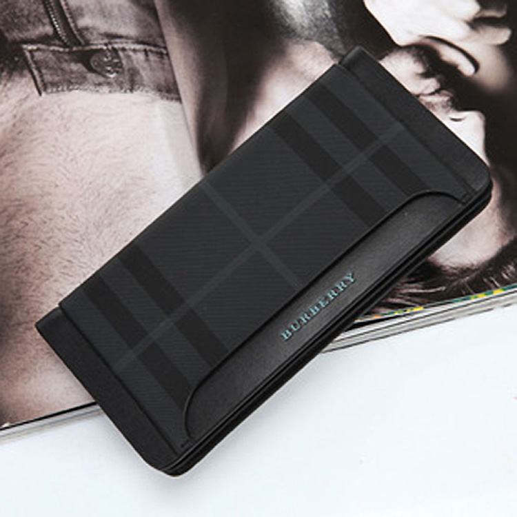 新款香港专柜代购正品男士 巴宝莉钱包 长款名