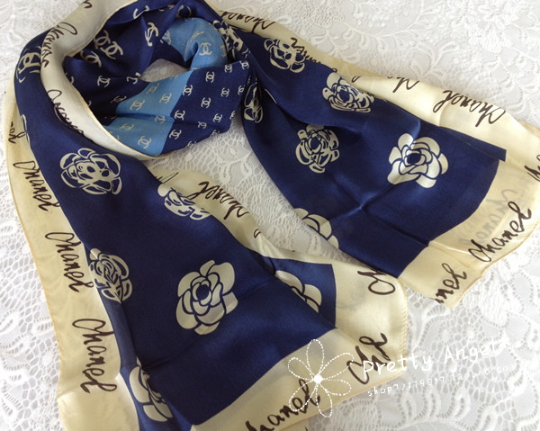 正品代购2013新款香奈儿桑蚕丝围巾CHANEL