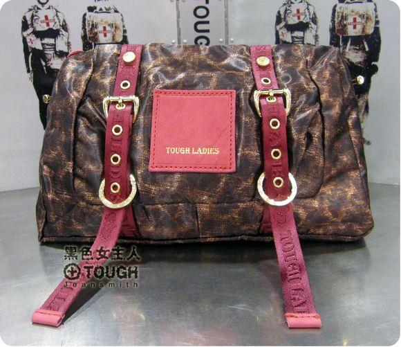 代购香港潮牌TOUGH专柜正品红色豹纹包包TH