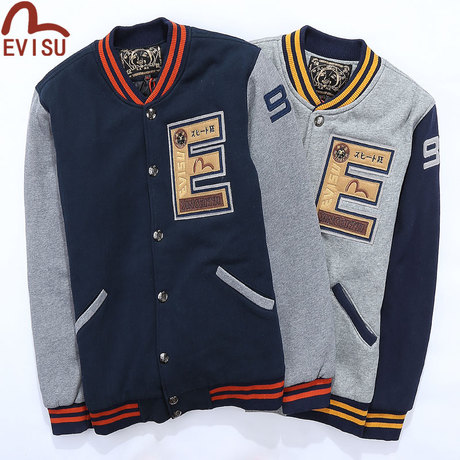 香港it正品代购潮牌evisu福神绅士道男装拼色撞