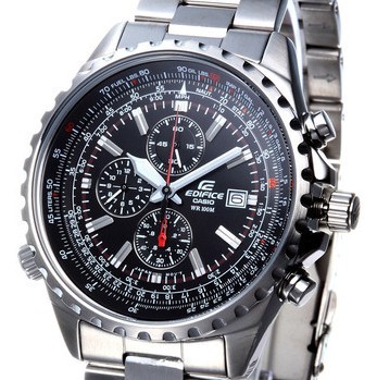 品男士casio卡西欧手表 男式赛车三眼大表盘钢