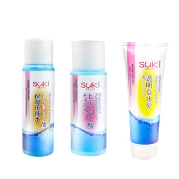 特价 suki透明质酸面部套装 洁面乳爽肤水乳液