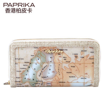 香港PAPRIKA大牌钱包女长款拉链正品名牌钱