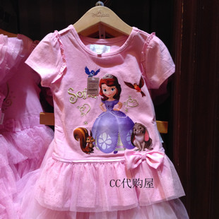 迪士尼乐园代购 卡通T恤 儿童T恤 索菲亚公主蕾