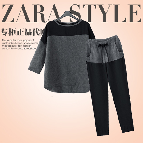 zara2014春夏新款女装欧美时尚简单休闲卫衣