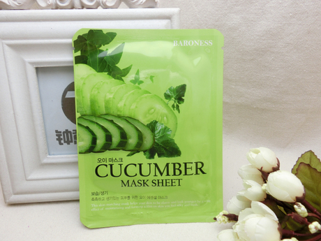 香港代购 韩国BARONESS 黄瓜面膜 深层补水