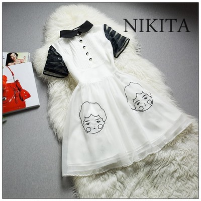 香港代购2014夏装miu名媛小香风印花翻领公主