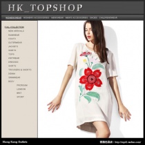 古优雅逼真玫瑰印花不规则连衣裙夏hb3374 - 