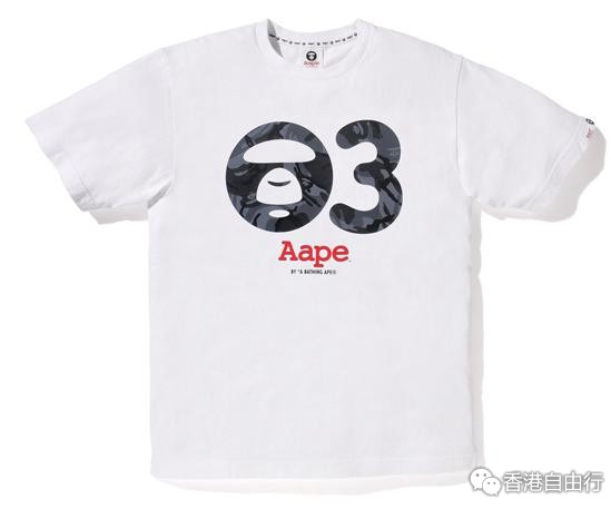 香港购物报价：AAPE BY A BATHING APE 3周年纪念图案T恤