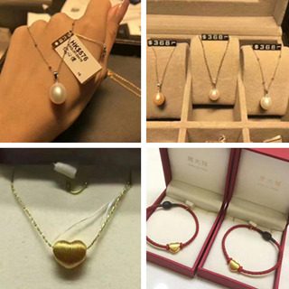 香港晒货：实拍六福珠宝限时优惠珍珠吊坠368/个+周大福拉丝心超美
